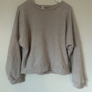 Zara Soft Gray Crew Neck Sweater